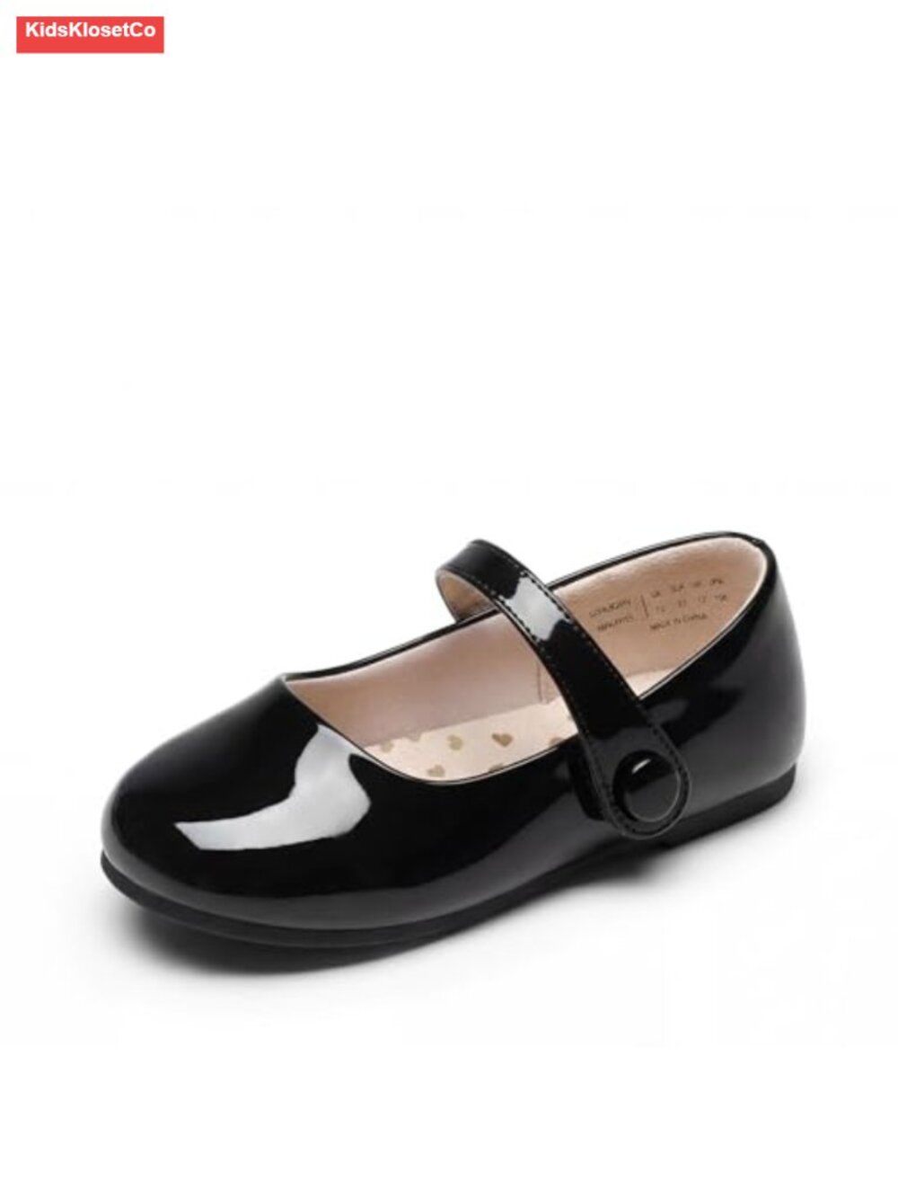 Girls Mary Jane Dress Shoes Ballet Flats Faux Leather Hook & Loop